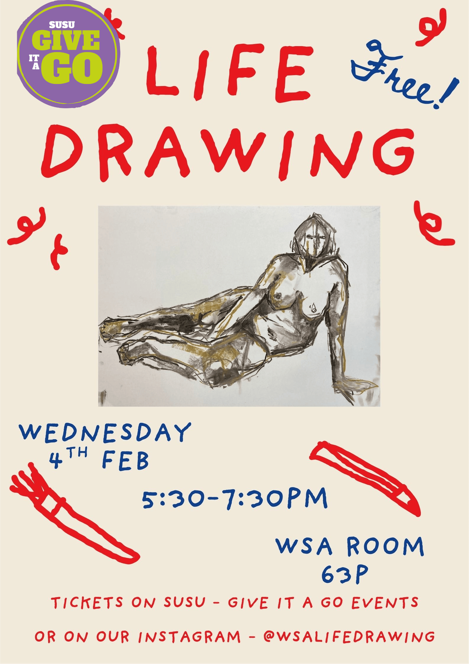 Give It A Go: WSA Life Drawing Taster Session